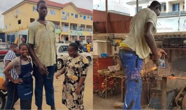 ‘Tallest’man appeals for footwear in Africa